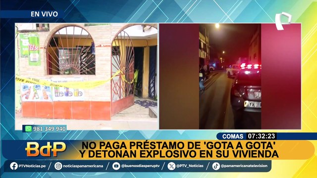 Comas: detonan granada en vivienda por no pagar préstamo ‘gota a gota’