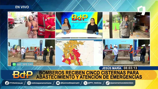 Bomberos reciben 5 nuevas cisternas para abastecimiento y emergencias en provincias