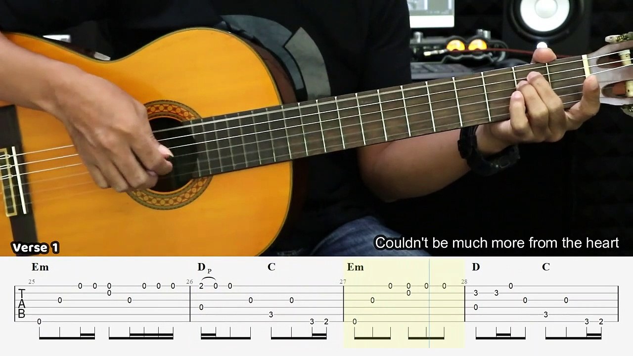 Nothing Else Matters - Metallica - Fingerstyle Guitar Tutorial + TAB & Lyrics