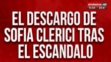 El descargo de Sofía Clerici tras su escándalo con Insaurralde