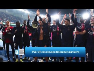 PSG-OM, les excuses des joueurs parisiens