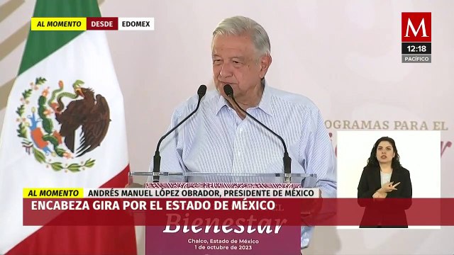 Vamos a desterrar a la corrupción de México: AMLO durante conferencia en Chalco, Edomex