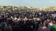 شاهد: مظاهرات حاشدة في ساحة التحرير ببغداد إحياءً للذكرى الرابعة لاحتجاجات تشرين
