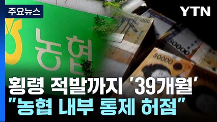 횡령 적발까지 '평균 39개월'..."농협 내부 통제 허점" / YTN