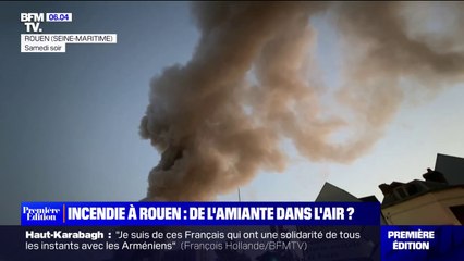 Incendie à Rouen: la présence d'amiante inquiète