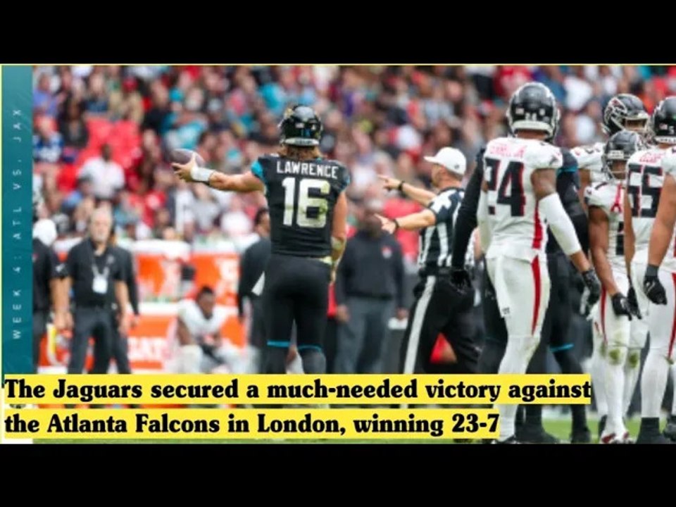 The Jaguars secured a much-needed victory against the Atlanta Falcons in London, winning 23-7