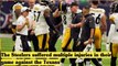 The Steelers suffered multiple injuries in their game against the Texans