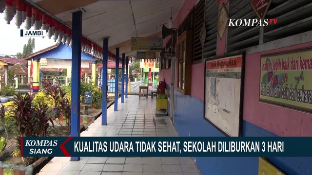 Siswa SD di Kota Jambi Diliburkan 3 Hari Sebab Kualitas Udara Tak Sehat dan Hindari Serangan ISPA