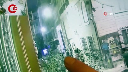 Taksim’de genç çifte çivili sopalı saldırı kamerada: Kadının kafasında şişe patlattılar