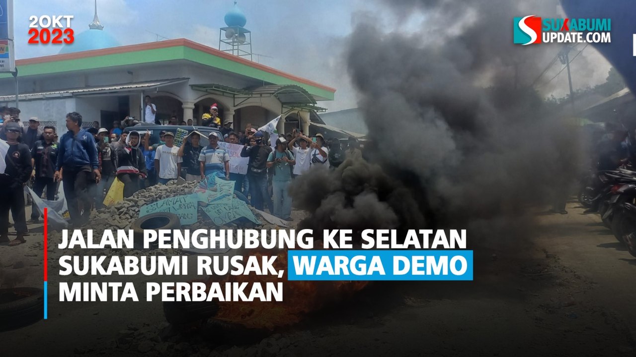 Jalan Penghubung ke Selatan Sukabumi Rusak, Warga Demo Minta Perbaikan