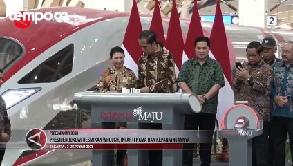 Presiden Jokowi Resmikan Whoosh, Ini Arti Nama dan Kepanjangannya