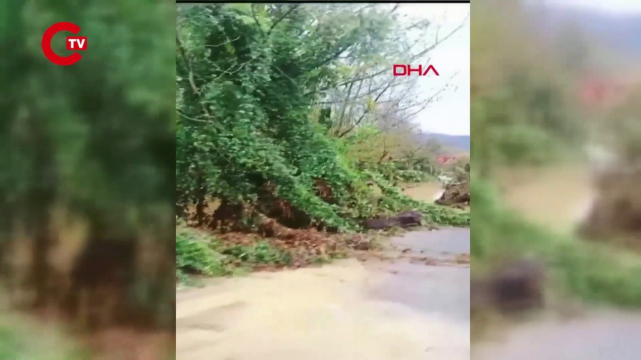 ŞİLE'DE YAĞIŞIN ARDINDAN DERE TAŞTI