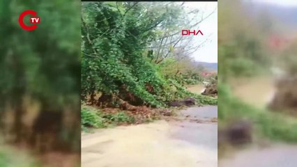 ŞİLE'DE YAĞIŞIN ARDINDAN DERE TAŞTI