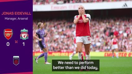 Download Video: Arsenal boss Eidevall hits out at WSL scheduling after Liverpool defeat