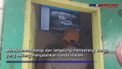 Aksi Geng Motor Serang Warga di Pademangan Terekam CCTV