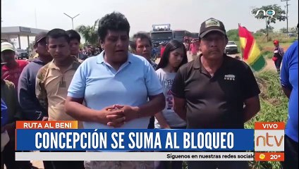 Se acata bloqueo en la carretera con el Beni, Concepción se suma a la medida