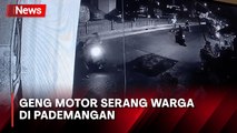 Meresahkan! Aksi Geng Motor Serang Warga di Pademangan Terekam CCTV