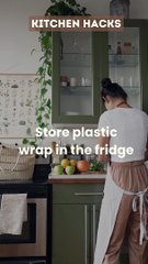 Say goodbye to frustrating cling wrap mishaps. #KitchenTips #Storage