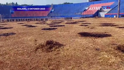 Polisi Buka Suara soal Rumput Stadion Kanjuruhan yang Terbakar