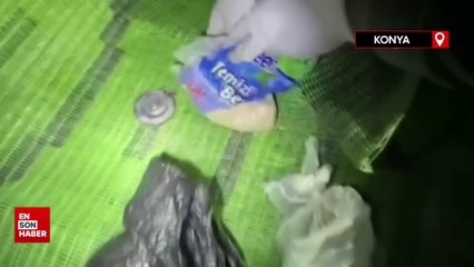 Konya'da otomobilin arka koltuğuna zulalanmış eroin ele geçirildi