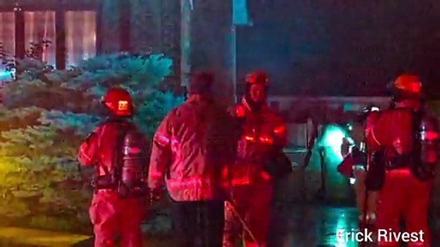 Incendie dans une cheminée à Saint-Constant (Le Reflet - Erick Rivest)