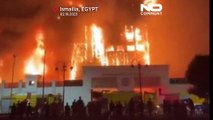 آتش‌سوزی در پاسگاه پلیس در اسماعیلیه مصر دست‌کم ۳۸ زخمی برجای گذاشت