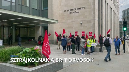 Háromnapos sztrájkot kezdtek hétfőn a brit orvosok