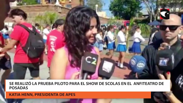 Se realizó la prueba piloto para el show de scolas en el Anfiteatro de Posadas