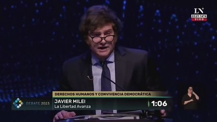 Igualito a Massera la comparación entre lo que declaró el genocida en el juicio a las Juntas y el negacionismo de Milei durante el debate