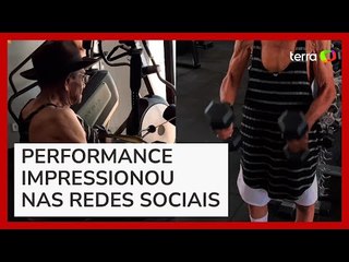 Idoso viraliza ao voltar para a academia aos 97 anos na Bahia
