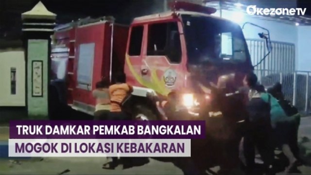Truk Damkar Pemkab Bangkalan Mogok di Lokasi Kebakaran