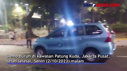 Jalan Medan Merdeka Barat Kembali Dibuka Usai Demo Buruh