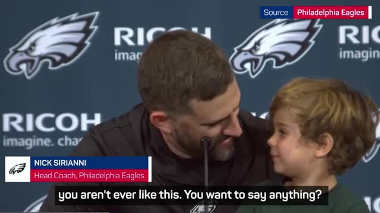 'Go Eagles' - Sirianni's son steals the show af...