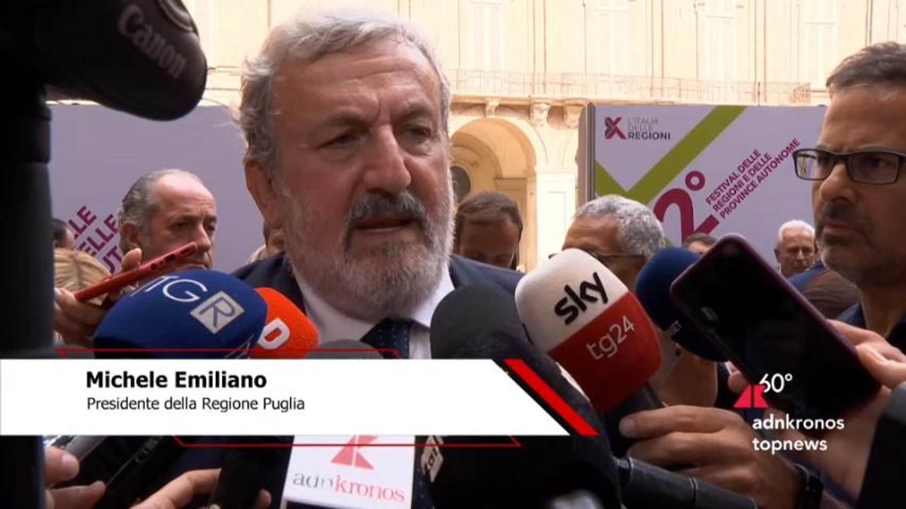 Regioni, Emiliano (Pres. Puglia): "Autonomia solo per il Nord, azzerati fondi per il Sud"