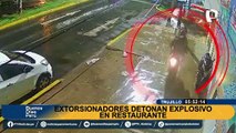 Extorsionadores detonan explosivo en restaurante en Trujillo: cámaras registran el atentado
