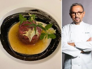 Bruno Barbieri: «La tartare (facile) di manzo al profumo di melone e fiori di sambuco»