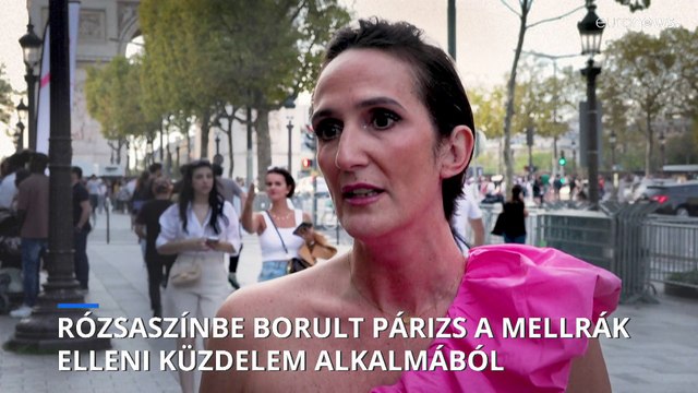 Rózsaszínbe borult Párizs a mellrák elleni küzdelem alkalmából