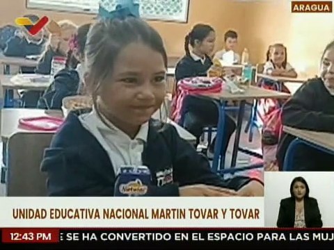 Aragua | Con alegría y emoción jóvenes alumnos de la U.E.N. Martin Tovar y Tovar regresan a clases
