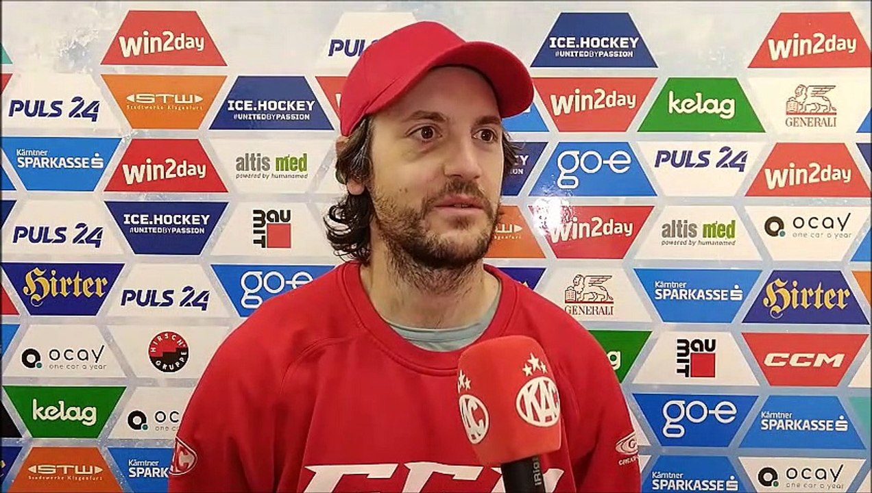 Manuel Ganahl (KAC) vor dem Spiel gegen die Capitals