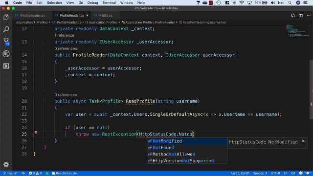 Following_Follower feature (Legacy) - Adding a Profile reader helper class and interface