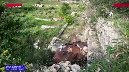 Karabağ'da bir caminin Ermenilerce ahır olarak kullanıldığı ortaya çıktı