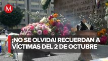 Realizan ceremonia por el 55 aniversario de la masacre de Tlatelolco en CdMx