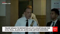Trump Lambasts New York AG Letitia James, 'Rogue Judge' Just Moments Before NYC Trial Begins