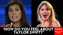 VIRAL MOMENT: Hecklers Interrupt Nikki Haley During Speech To Ask If She's A Taylor Swift Fan