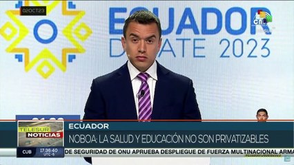 Luisa González y Daniel Noboa realizaron primer debate presidencial
