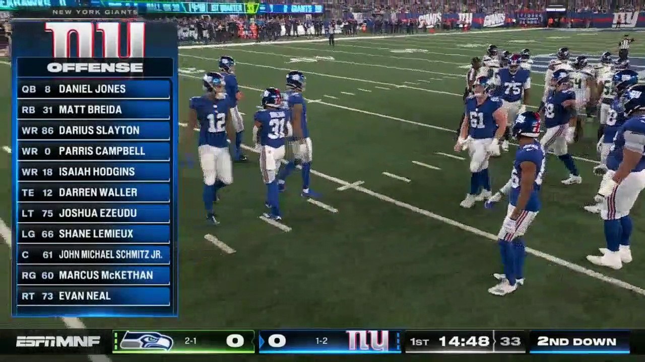 Seattle Seahawks vs New York Giants Highlights 1ST-QTR HD _ NFL Week 4 - October 1_ 2023