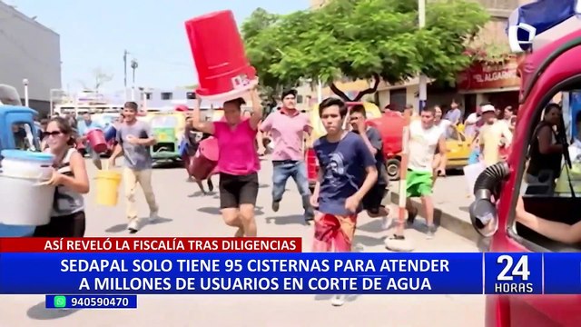 Fiscalía tras diligencias en Sedapal: “Tienen 95 cisternas para una población de millones”
