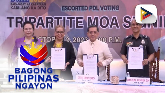 Comelec, PAO, at BJMP, lumagda sa MOA para sa pagboto ng persons deprived of liberty para sa BSKE