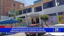 Arequipa: realizan fiesta en posta mientras pacientes esperan atención