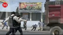 Enfrentamiento entre pobladores y guardia civil en Tecámac